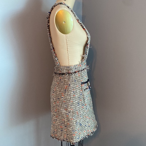 Zara tweed skirt with suspenders size S - Picture 4 of 9